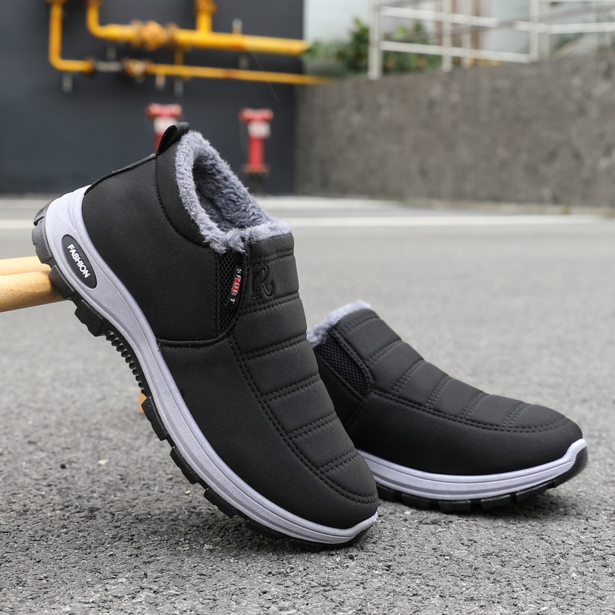 Waterproof Winter Boot - フリース裏地で暖かく、スタイリッシュで多用途、軽量でミニマリストなメンズスノーブーツ。