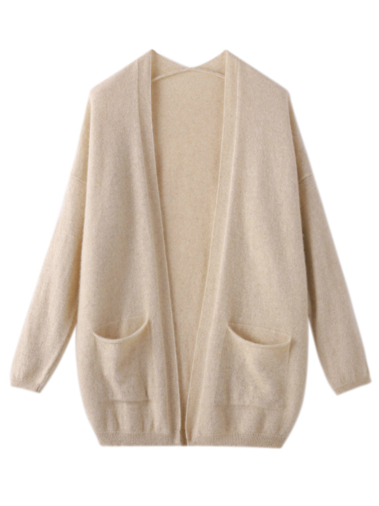 Wool Coat Peacoat - 女性用カシミヤカーディガン,メリノウール100%,ポケットコート,ルーズカジュアルトップ,韓国人気衣類,トップス,春,秋,新品