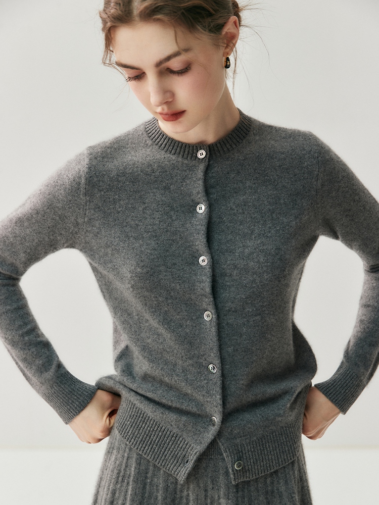 CHICUU 秋冬 レディース 厚手 Oネック カーディガン - Wool Coat Peacoat のレビューと価格