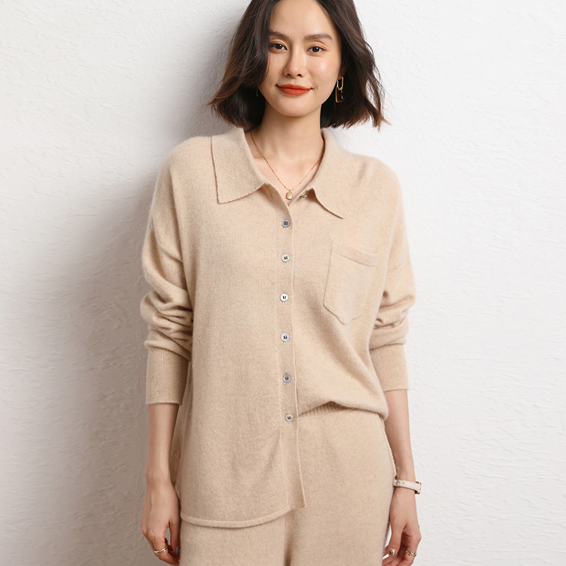 女性用カシミヤカーディガン100%,ニットセーター,シックな - Wool Coat Peacoat のレビューと価格