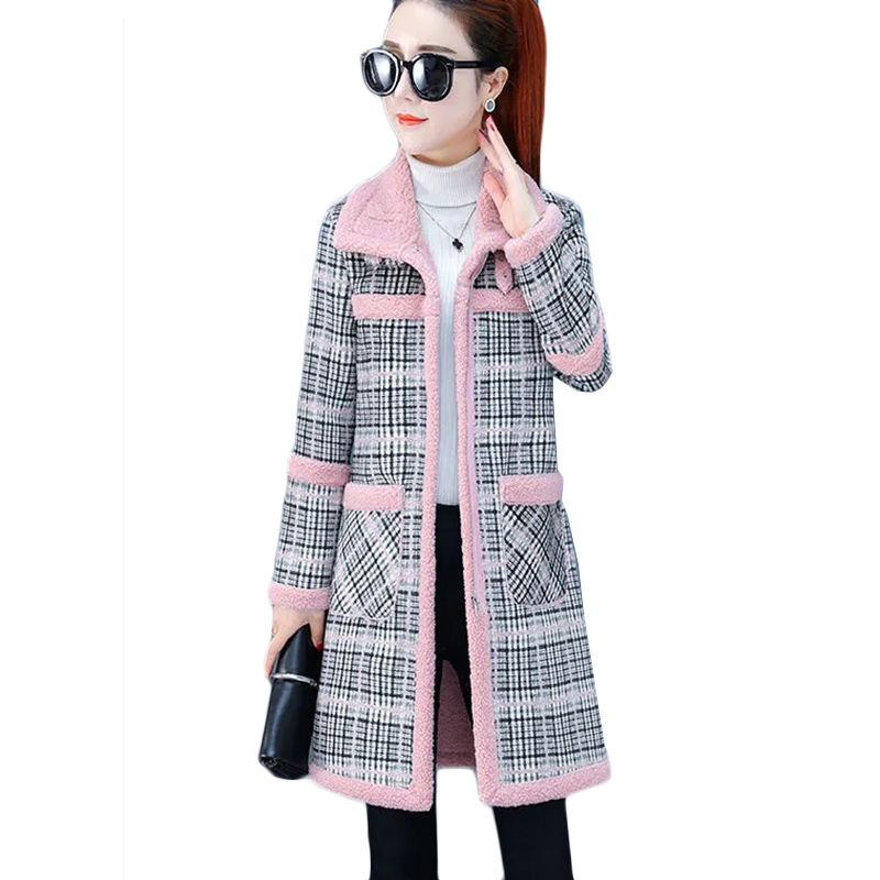 女性用ラムウールコート,厚手のベルベットコート,暖かいロング - Wool Coat Peacoat のレビューと価格