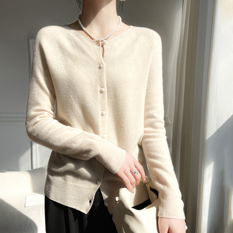 Wwiynee-女性用ニットウールカーディガン、カジュアルセ - Wool Coat Peacoat のレビューと価格