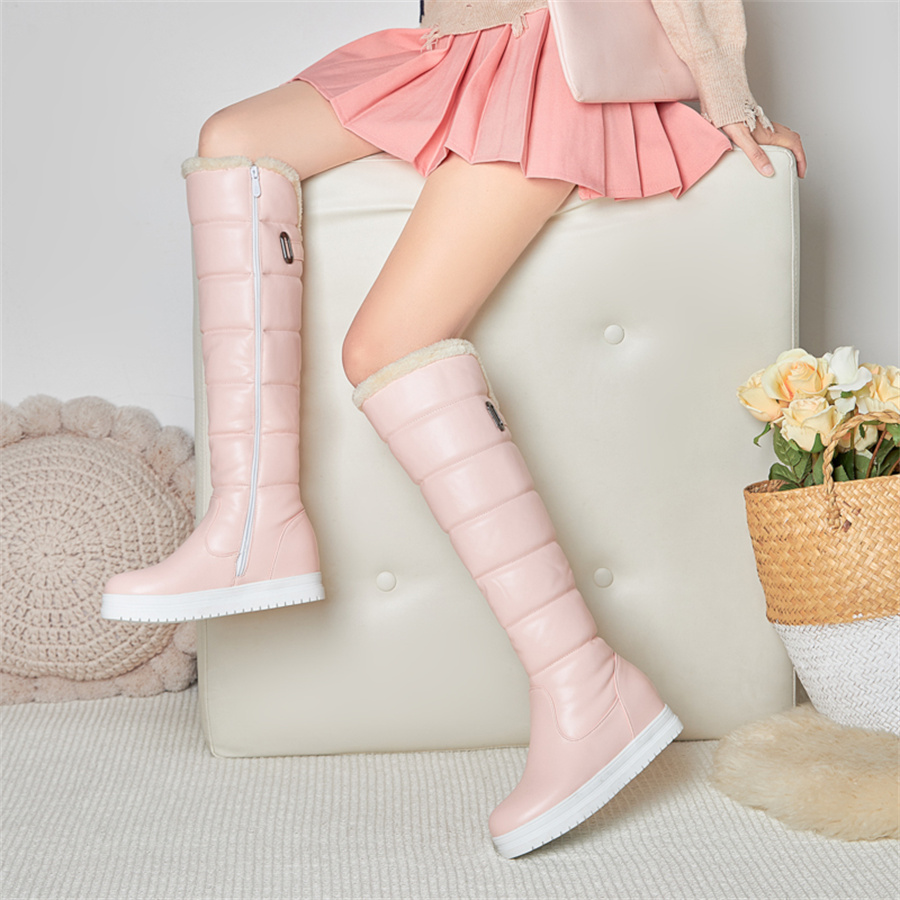冬用ファー付きニーハイプラットフォームスノーブーツ、スイート - Waterproof Winter Boot のレビューと価格