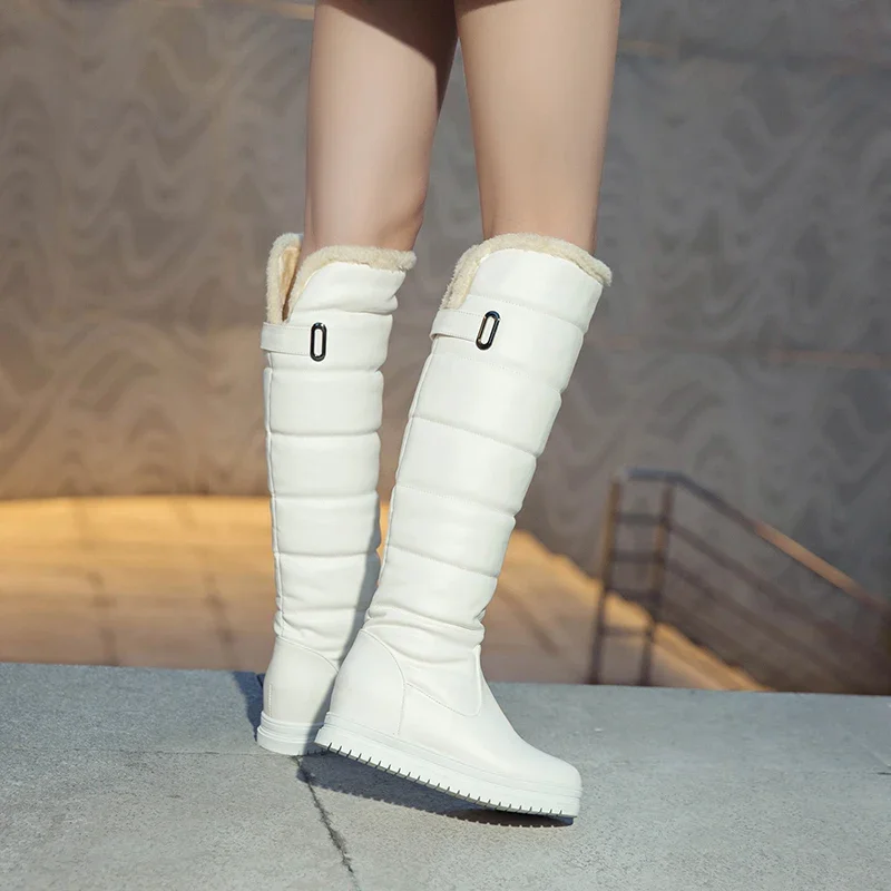 冬用ファー付きニーハイプラットフォームスノーブーツ、スイート - Waterproof Winter Boot のレビューと価格