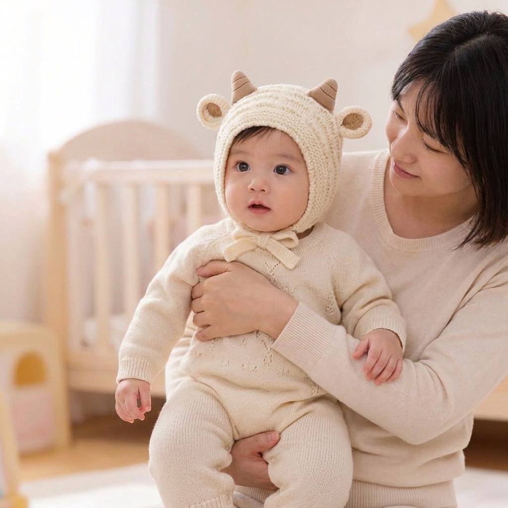 ベビーウィンターニット暖かい帽子 45-50cm 幼児用ニッ - Knit Beanie Hat Warm のレビューと価格