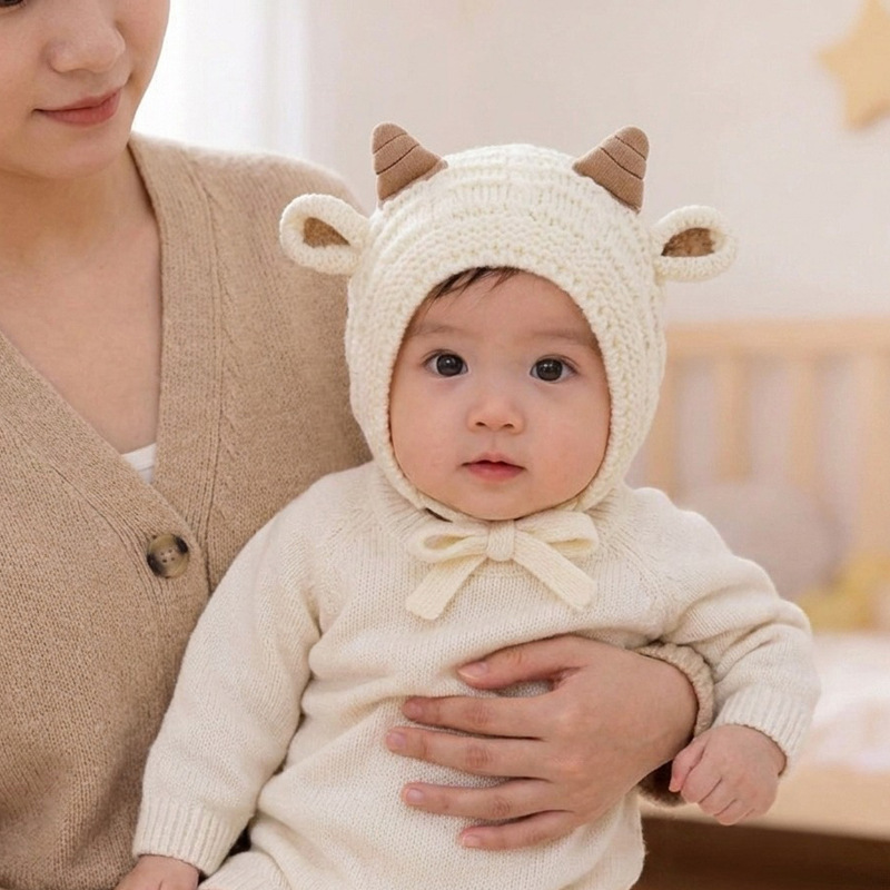 ベビーウィンターニット暖かい帽子 45-50cm 幼児用ニッ - Knit Beanie Hat Warm のレビューと価格