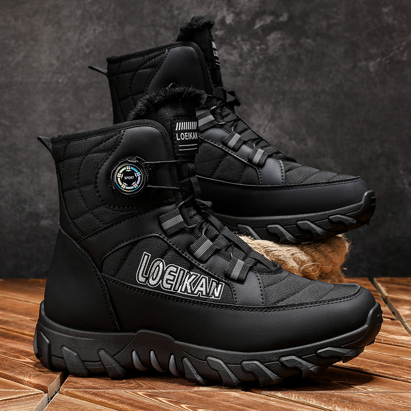 メンズプラスサイズカジュアルコットンブーツ、冬の新作、暖かい - Waterproof Winter Boot のレビューと価格