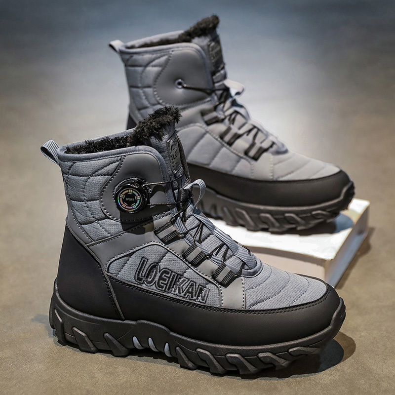 メンズプラスサイズカジュアルコットンブーツ、冬の新作、暖かい - Waterproof Winter Boot のレビューと価格