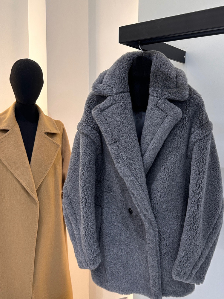 マックスショートテディベアコート 62% アルパカ 26%  - Wool Coat Peacoat のレビューと価格