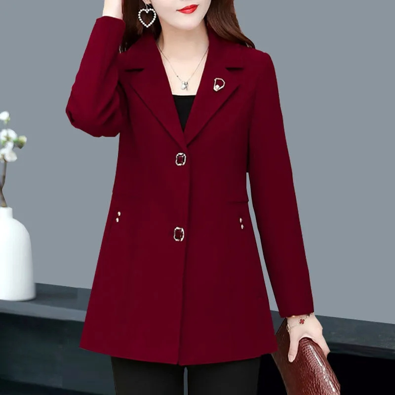 40歳から40歳までの女性のための魅力的なショートコート,秋 - Wool Coat Peacoat のレビューと価格