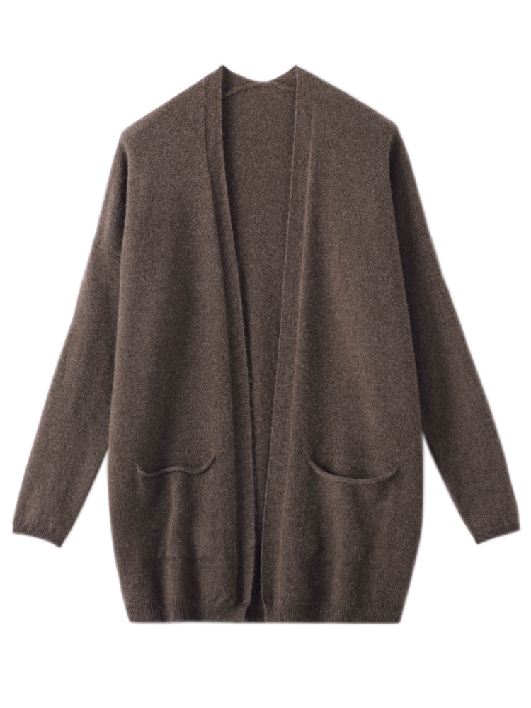 女性用カシミヤカーディガン,メリノウール100%,ポケットコ - Wool Coat Peacoat のレビューと価格