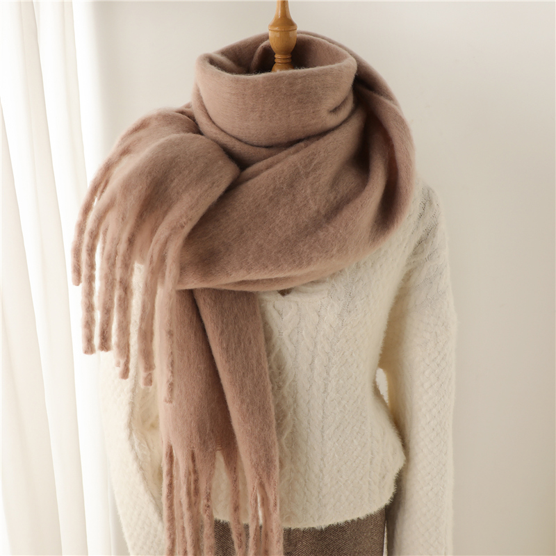 冬用スカーフ女性用カシミア暖かい固体パシュミナブランケットラ - Cashmere Pashmina Wrap のレビューと価格