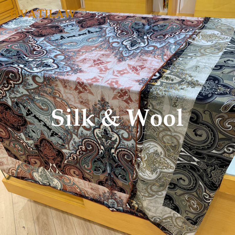 新作ラグジュアリー 30%シルク 70%ウール スカーフ 1 - Shawl Wrap Winter のレビューと価格