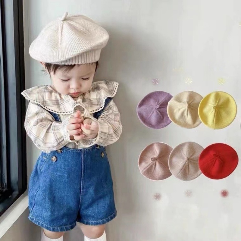 新入荷 ニットベビーベレー帽 幼児ファッション フレンチスタ - Knit Beanie Hat Warm のレビューと価格